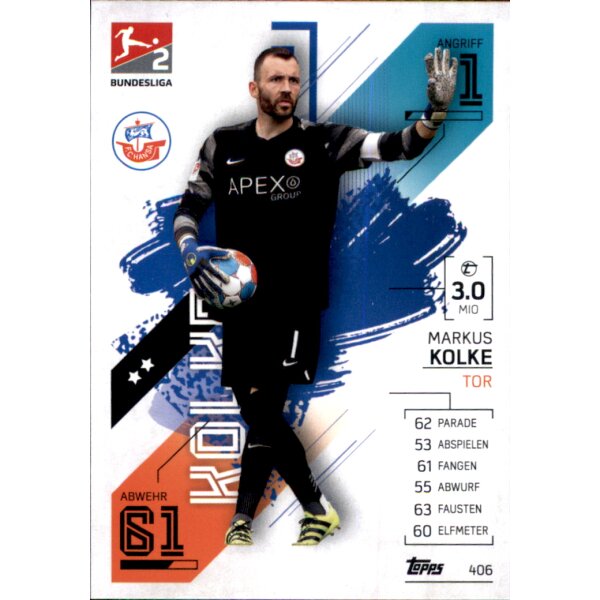 Topps Match Attax Bundesliga 2021/22 - 406 - Markus Kolke