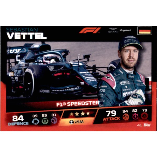 Topps Turbo Attax Formel 1 2021 - 41 - Sebastian Vettel
