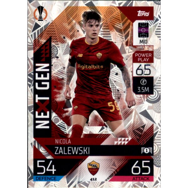 Topps Match Attax Champions League 2022/23 - 412 - Nicola Zalewski - Next Gen