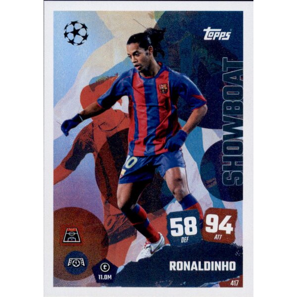 Topps Match Attax Champions League 2025/26 - 417 - Ronaldinho - Showboat