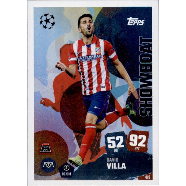 Topps Match Attax Champions League 2025/26 - 419 - David Villa - Showboat