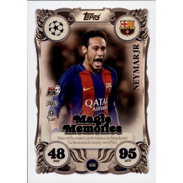 Topps Match Attax Champions League 2025/26 - 431 - Neymar Jr. - Magic Memories