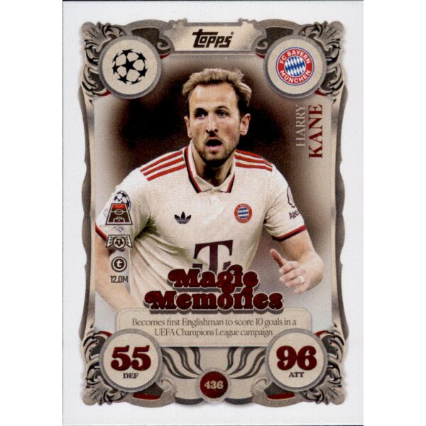 Topps Match Attax Champions League 2025/26 - 436 - Harry Kane - Magic Memories