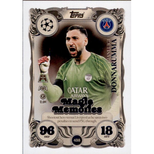 Topps Match Attax Champions League 2025/26 - 438 - Gianluigi Donnarumma - Magic Memories