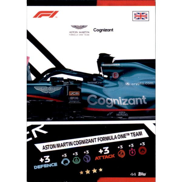 Topps Turbo Attax Formel 1 2021 - 44 - Aston Martin Cognizant Formula One Puzzle Middle