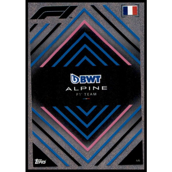 46 - Turbo Attax F1 2022 - BWT Alpine F1 - Team Logo