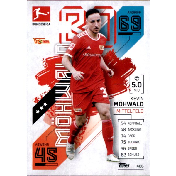 Topps Match Attax Bundesliga 2021/22 -  466 - Kevin Möhwald