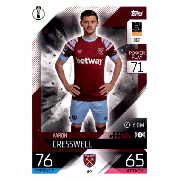 Topps Match Attax Champions League 2022/23 - 50 - Aaron Cresswell