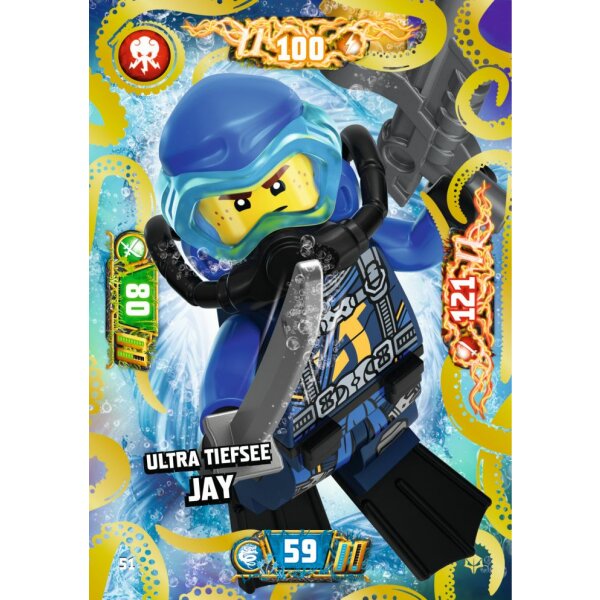 Blue Ocean LEGO Ninjago Serie 7 NEXT LEVEL (2022) - 51 - Ultra Tiefsee Jay - Ultra Karte