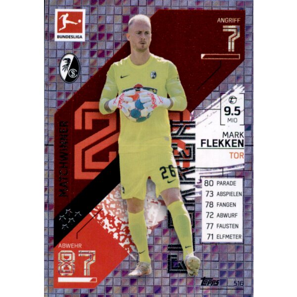Topps Match Attax Bundesliga 2021/22 - 516 - Mark Flekken - Matchwinner