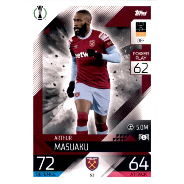 Topps Match Attax Champions League 2022/23 - 53 - Arthur Masuaku
