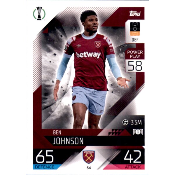 Topps Match Attax Champions League 2022/23 - 54 - Ben Johnson