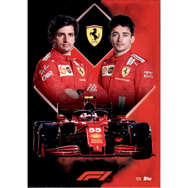 Topps Turbo Attax Formel 1 2021 -  55 - Scuderia Ferrari Team Card