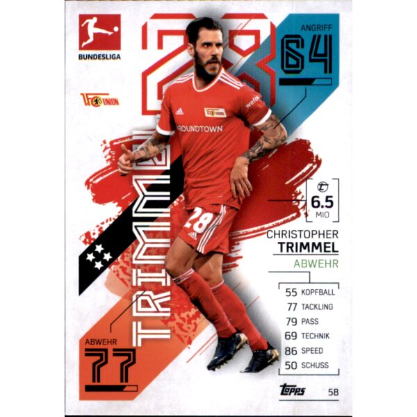 Topps Match Attax Bundesliga 2021/22 - 58 - Christopher Trimmel