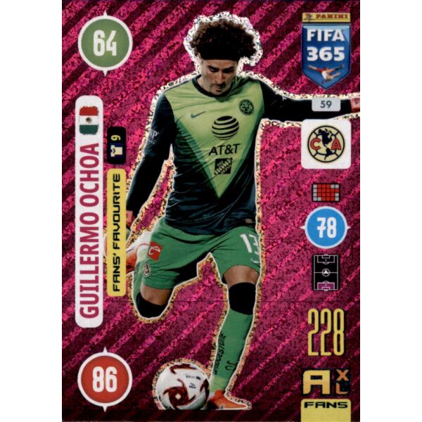 Panini FIFA 365 Adrenalyn XL 2021 - 59 - Guillermo Ochoa - Fans Favourite
