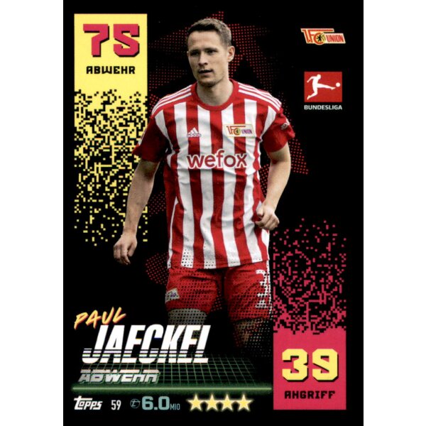 Topps Match Attax Bundesliga 2022/2023 - 59 - Paul Jaeckel
