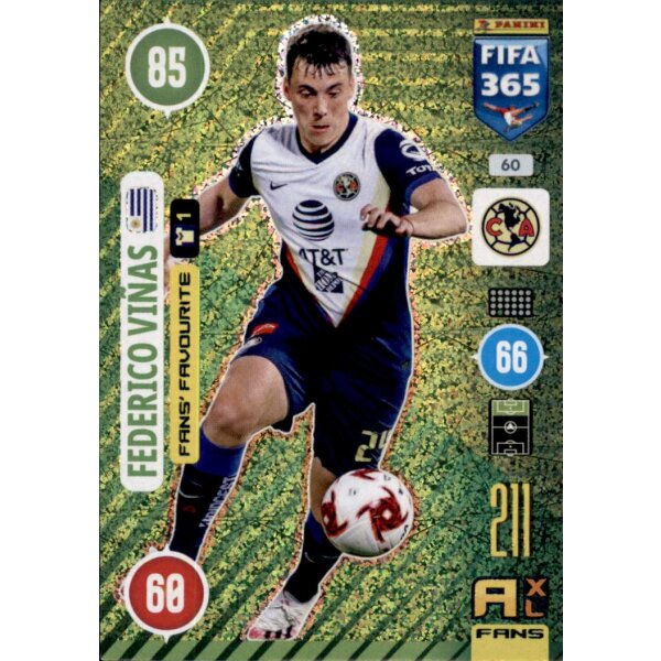 Panini FIFA 365 Adrenalyn XL 2021 - 60 - Federico Vinas - Fans Favourite