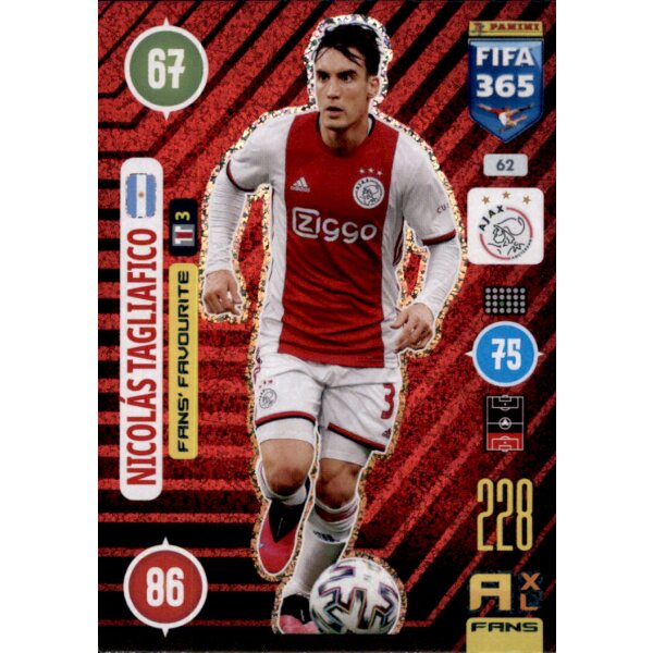 Panini FIFA 365 Adrenalyn XL 2021 - 62 - Nicolas Tagliafico - Fans Favourite
