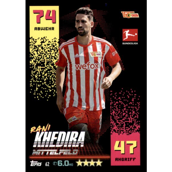 Topps Match Attax Bundesliga 2022/2023 - 62 - Rani Khedira