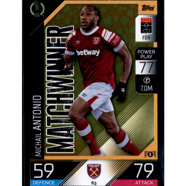 Topps Match Attax Champions League 2022/23 - 63 - Michail Antonio  - Matchwinner