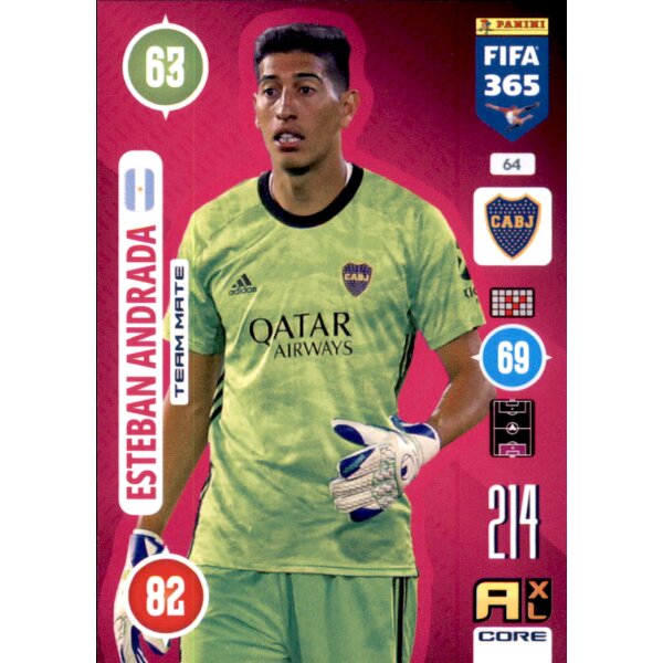 Panini FIFA 365 Adrenalyn XL 2021 - 64 - Esteban Andrada - Team Mate