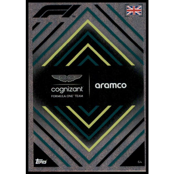 64 - Turbo Attax F1 2022 - Aston Martin Aramco Cognizant F1 - Team Logo