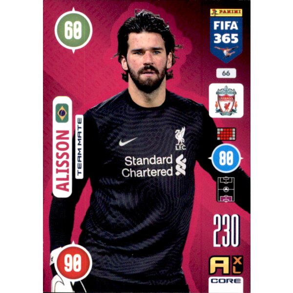 Panini FIFA 365 Adrenalyn XL 2021 - 66 - Alisson - Team Mate
