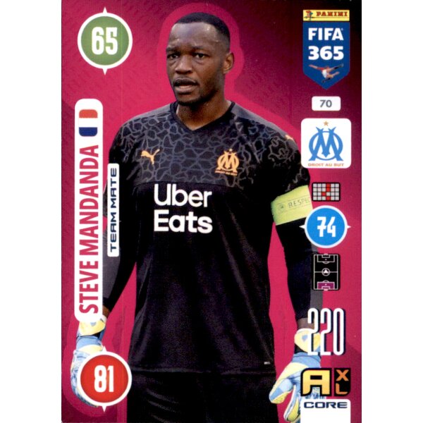 Panini FIFA 365 Adrenalyn XL 2021 -  70 - Steve Mandanda - Team Mate