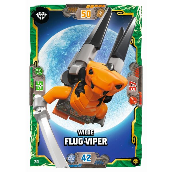 Blue Ocean LEGO Ninjago Serie 7 NEXT LEVEL (2022) - 70 - Wilde Flug-Viper - Schurken Karte