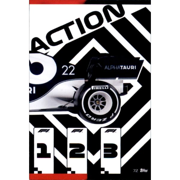 Topps Turbo Attax Formel 1 2021 -  72 - Scuderia AlphaTauri Puzzle Rear