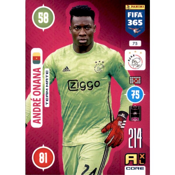 Panini FIFA 365 Adrenalyn XL 2021 - 75 - Andre Onana - Team Mate
