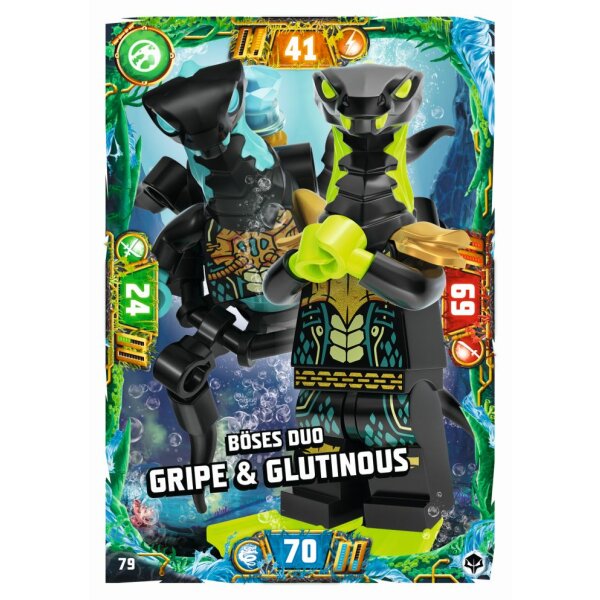 Blue Ocean LEGO Ninjago Serie 7 NEXT LEVEL (2022) - 79 - Böses Duo Gripe & Glutinous - Schurken Karte
