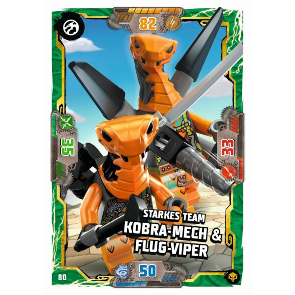 Blue Ocean LEGO Ninjago Serie 7 NEXT LEVEL (2022) - 80 - Starkes Team Kobra Mech & Flug-Viper - Schurken Karte