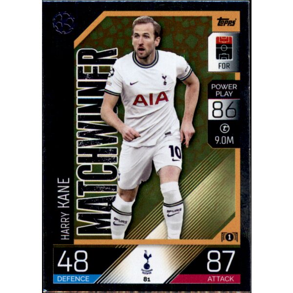 Topps Match Attax Champions League 2022/23 - 81 - Harry Kane - Matchwinner