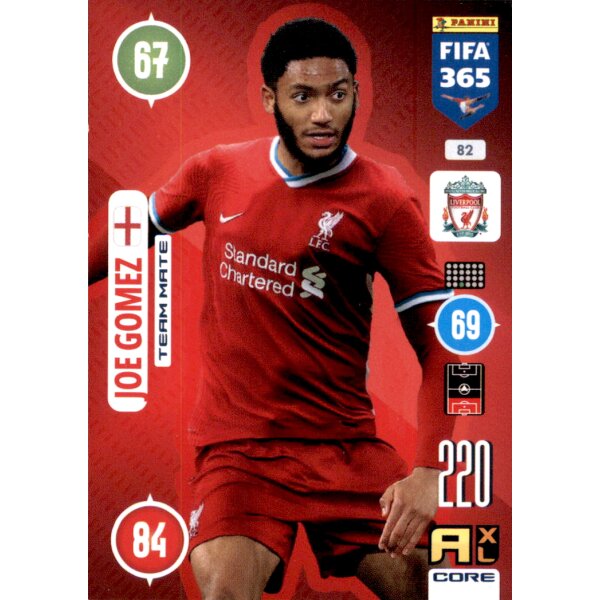 Panini FIFA 365 Adrenalyn XL 2021 - 82 - Joe Gomez - Team Mate
