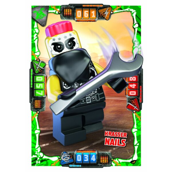Blue Ocean LEGO Ninjago Serie 4 (2019) - 84 - Krasser Nails - Schurken Karte