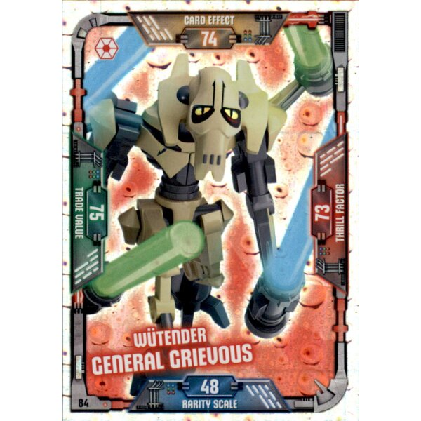 84 - Wütender General Grievous - Folie - LEGO Star Wars Serie 1