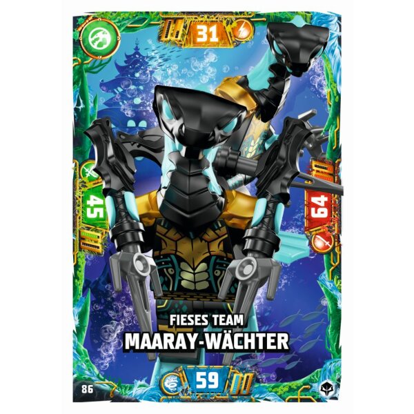 Blue Ocean LEGO Ninjago Serie 7 NEXT LEVEL (2022) -  86 - Fieses Team Maaray-Wächter - Schurken Karte
