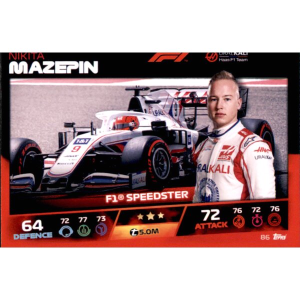 Topps Turbo Attax Formel 1 2021 - 86 - Nikita Mazepin