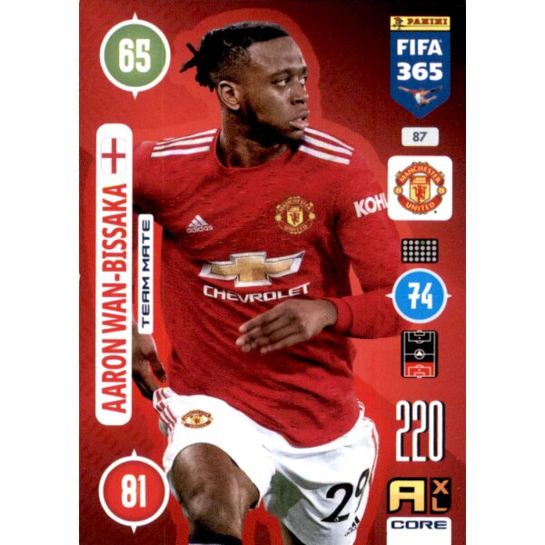 Panini FIFA 365 Adrenalyn XL 2021 - 87 - Aaron Wan-Bissaka - Team Mate