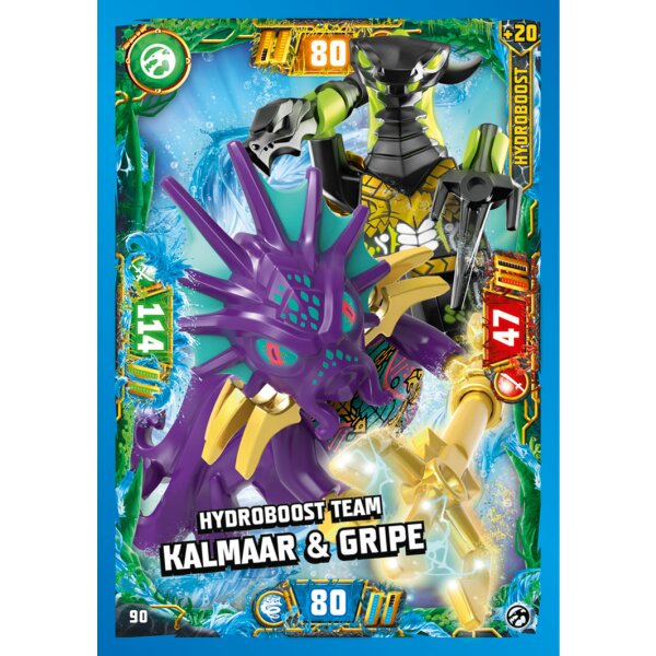 Blue Ocean LEGO Ninjago Serie 7 (2022) - 90 - Hydroboost Team Kalmaar & Gripe - Schurken Karte