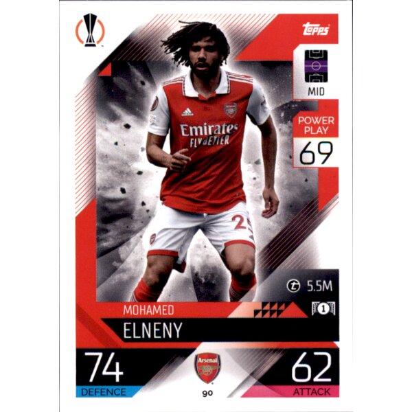 Topps Match Attax Champions League 2022/23 -  90 - Mohamed Elneny