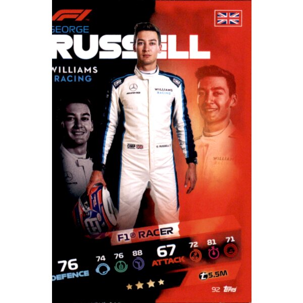 Topps Turbo Attax Formel 1 2021 - 92 - George Russell