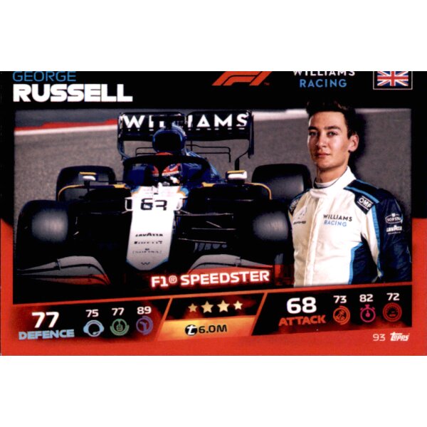 Topps Turbo Attax Formel 1 2021 - 93 - George Russell