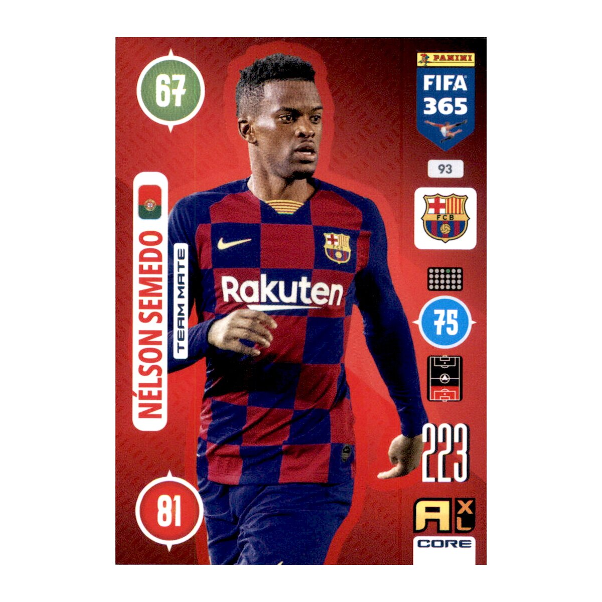 Panini FIFA 365 Adrenalyn XL 2021 - 93 - Nelsom Semedo - Team Mate
