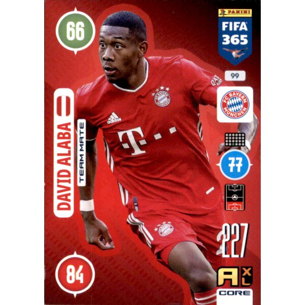 Panini FIFA 365 Adrenalyn XL 2021 - 99 - David Alaba - Team Mate