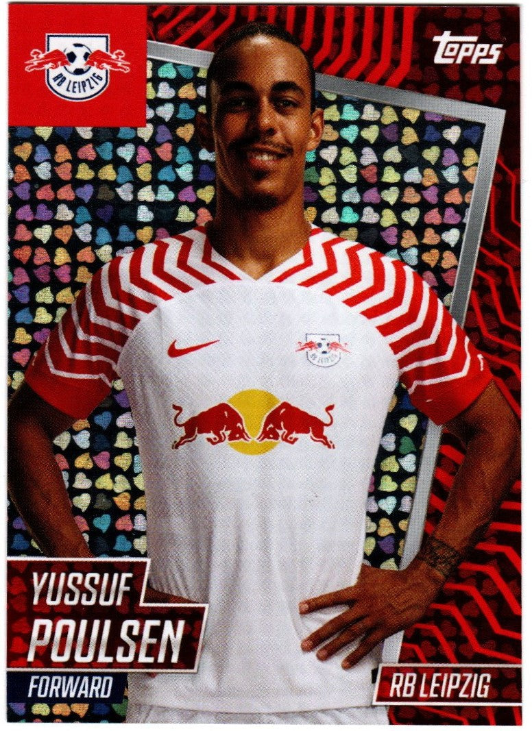 Topps RB Leipzig 2023-24 Team Set Yussuf Poulsen Holo RBL-23 (RB Leipzig)