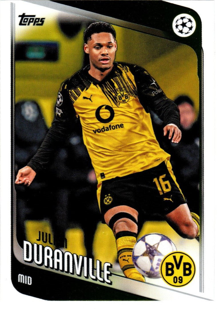 2025-26 Topps UCC Flagship - 25 - Julien Duranville - Borussia Dortmund