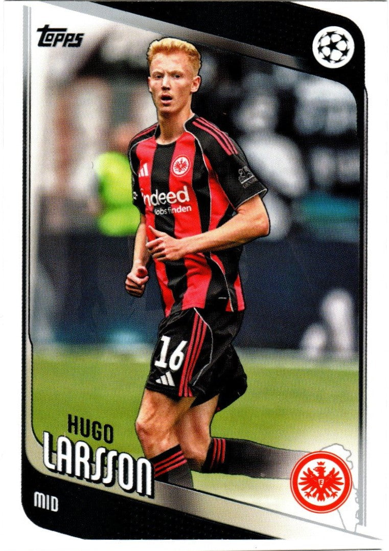 2025-26 Topps UCC Flagship - 36 - Hugo Larsson - Eintracht Frankfurt
