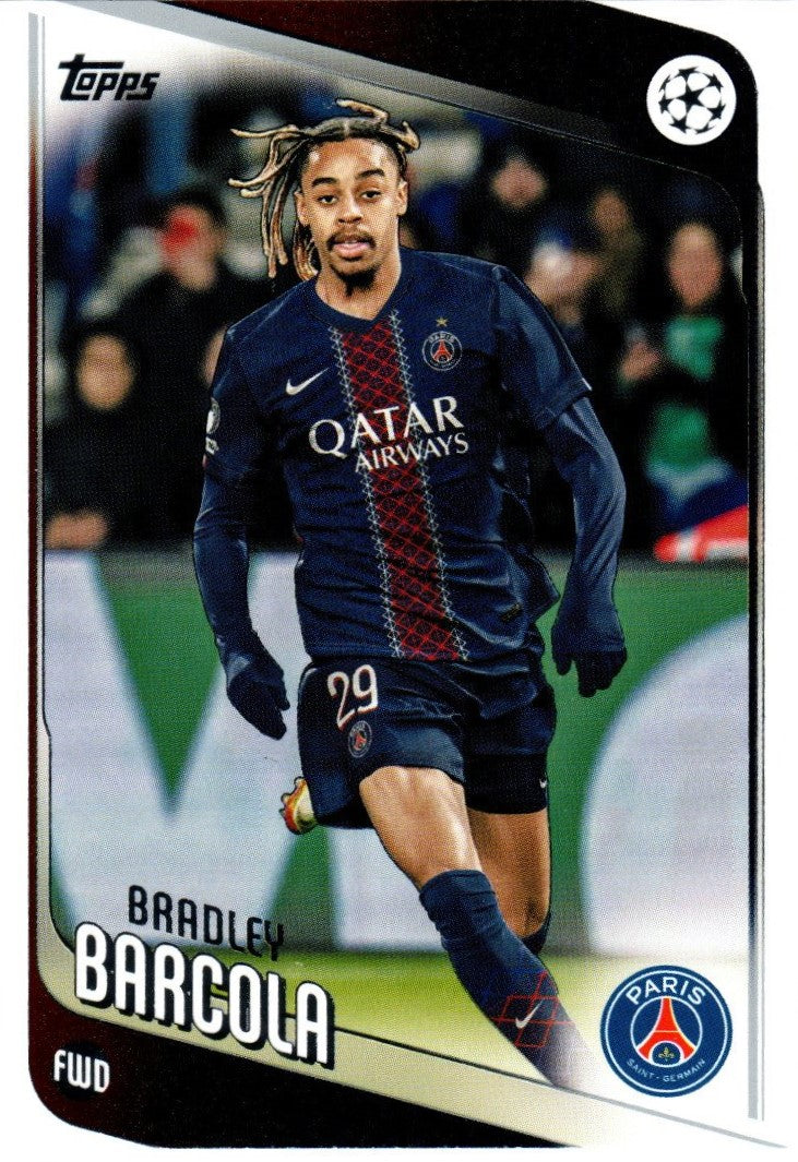 2025-26 Topps UCC Flagship - 63 - Bradley Barcola - Paris Saint-Germain